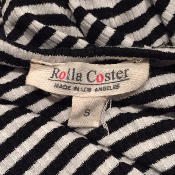 Rolls Coster B + W Striped Bodycon Midi Dress - Picture 7 of 7